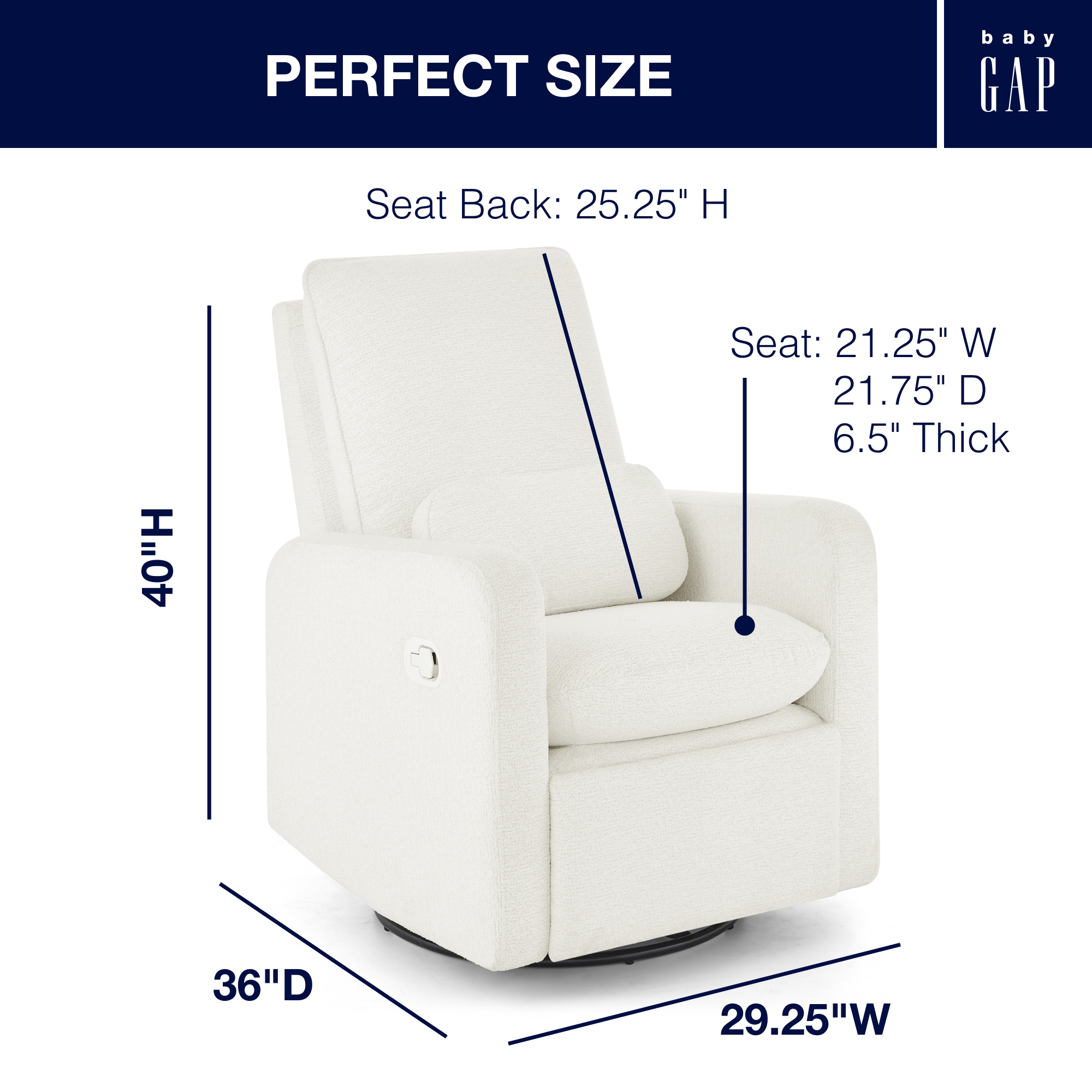 babyGap Cloud Recliner with LiveSmart Evolve Fabric - Delta Children